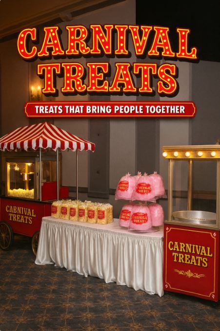 Carnival Treats indoor setup